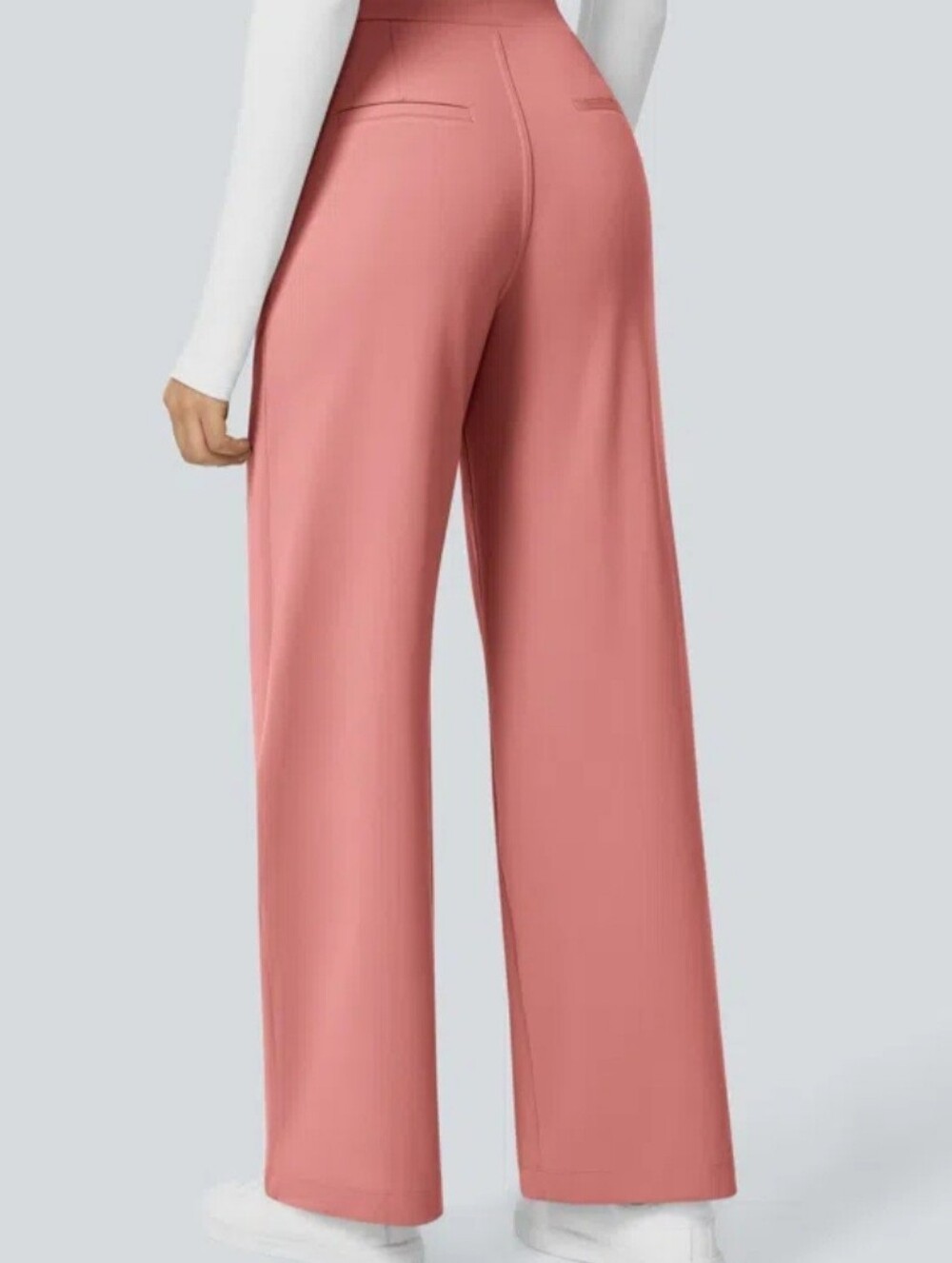 HALARA Wide-Leg High-Rise Pants in Dusty Rose - Picture 5 of 7